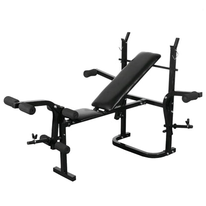 vidaXL Weight Bench with Weight Rack, Barbell and Dumbbell Set 30,5kg 2