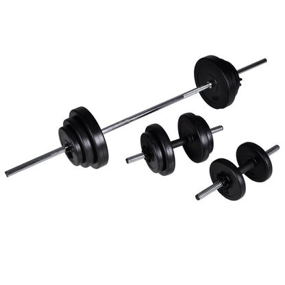 vidaXL Weight Bench with Weight Rack, Barbell and Dumbbell Set 30,5kg 5