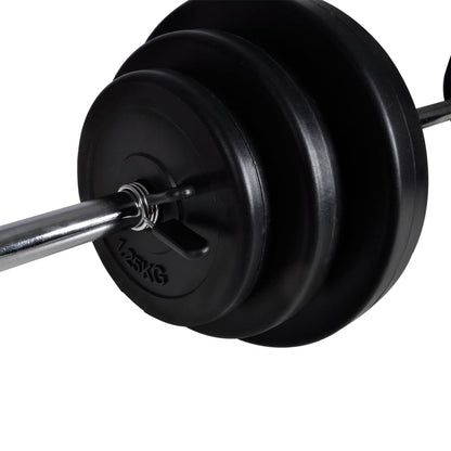 vidaXL Weight Bench with Weight Rack, Barbell and Dumbbell Set 30,5kg 6