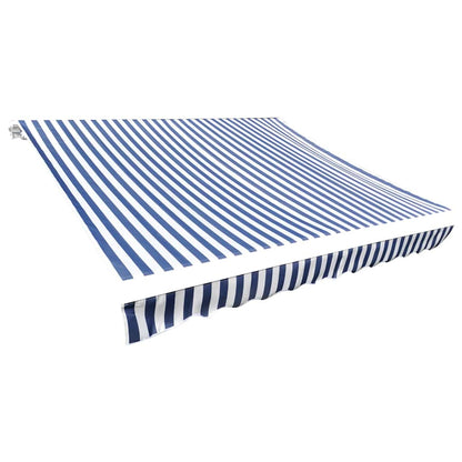 Awning Replacement Fabric 500x300 cm Polyester Drop 3 m Width 5 m Blue and white