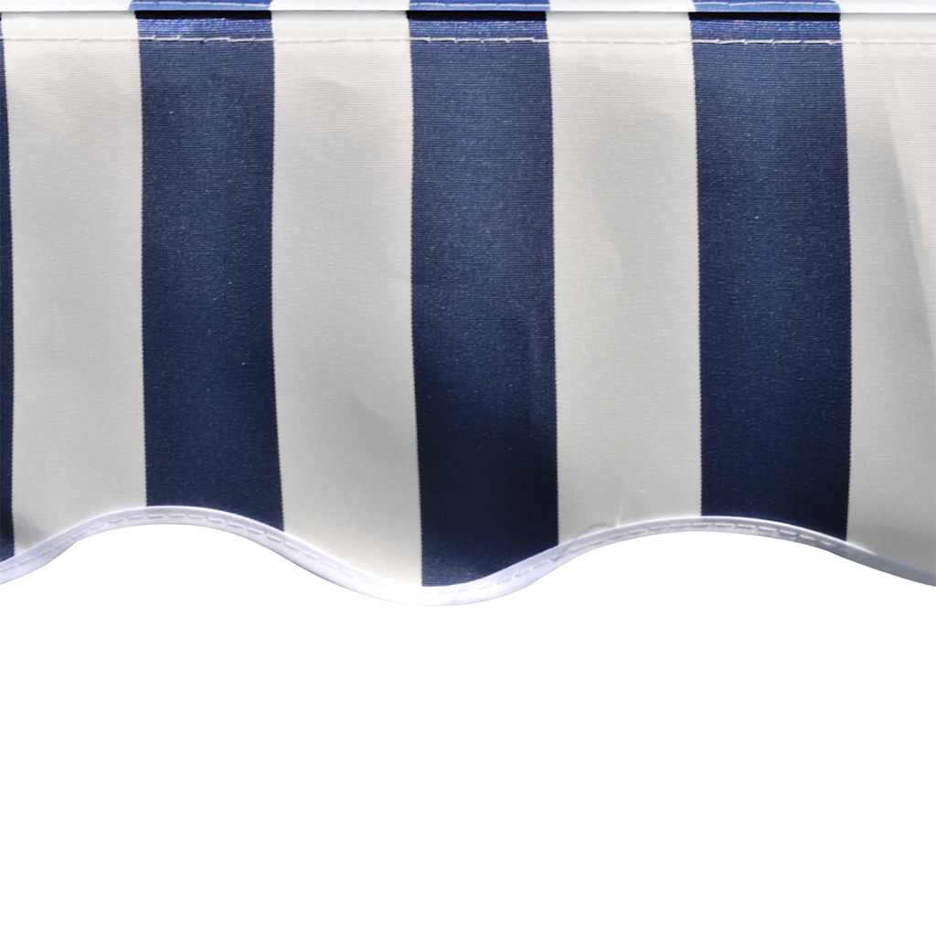 Awning Replacement Fabric 500x300 cm Polyester Drop 3 m Width 5 m Blue and white