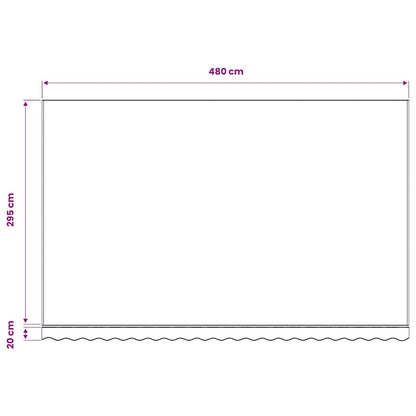 Awning Replacement Fabric 500x300 cm Polyester Drop 3 m Width 5 m Blue and white
