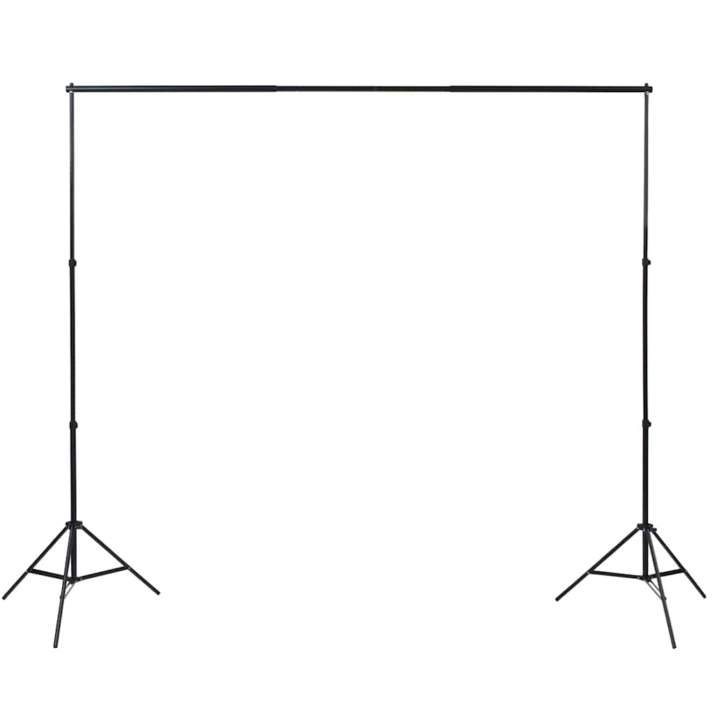 vidaXL Photo Studio Kit with 3 Cotton Backdrops Adjustable Frame 3x5m 2