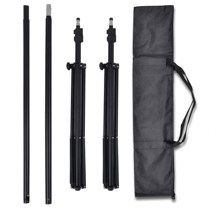 vidaXL Photo Studio Kit with 3 Cotton Backdrops Adjustable Frame 3x5m 4
