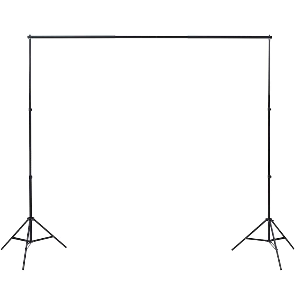Photo Studio Kit with 3 Cotton Backdrops Adjustable Frame 3 x 6 m