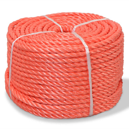 Twisted Rope Polypropylene Orange Length 500 m 6 mm