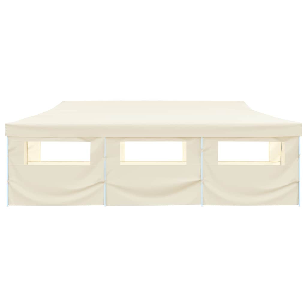 Folding Pop-up Party Tent with 8 Sidewalls 870x291x315 cm Cream