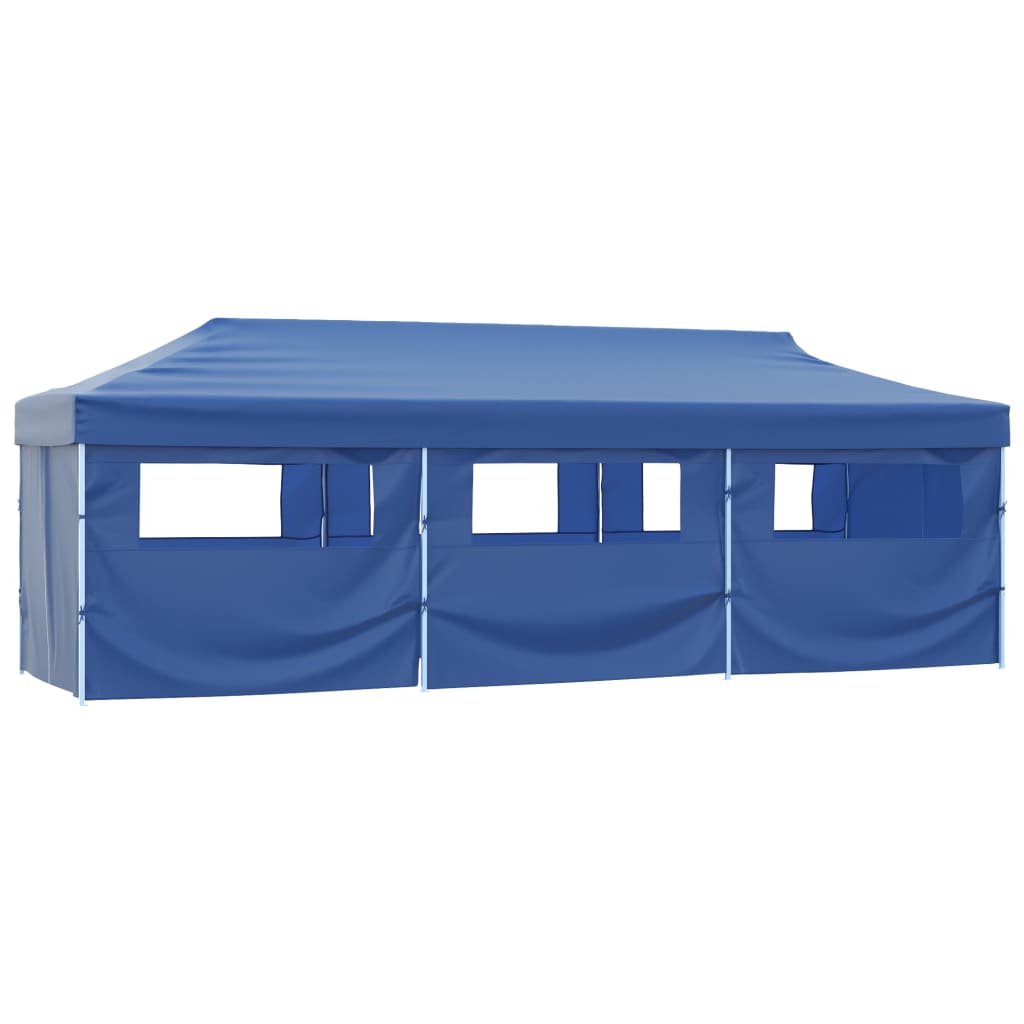 vidaXL Folding Pop-up Party Tent with 8 Sidewalls 870x291x315 cm Blue 1