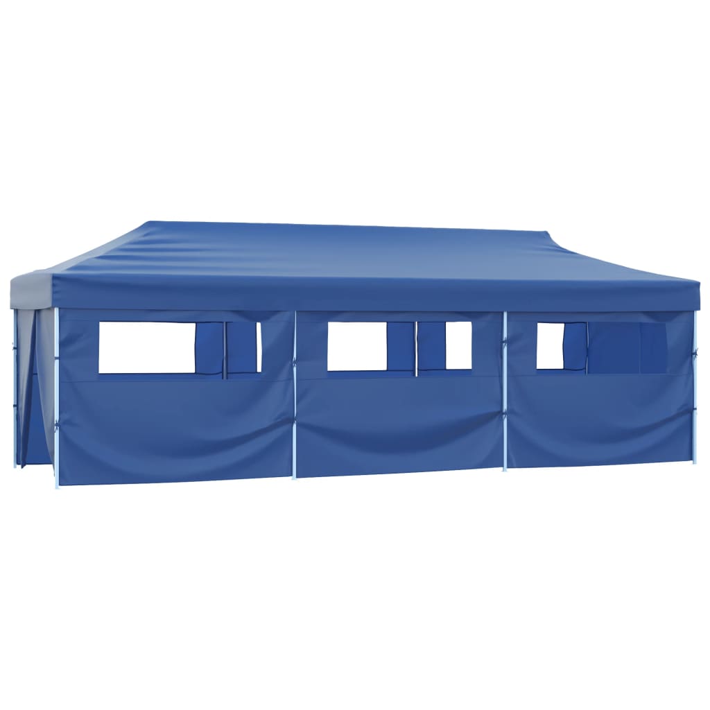 vidaXL Folding Pop-up Party Tent with 8 Sidewalls 870x291x315 cm Blue 2