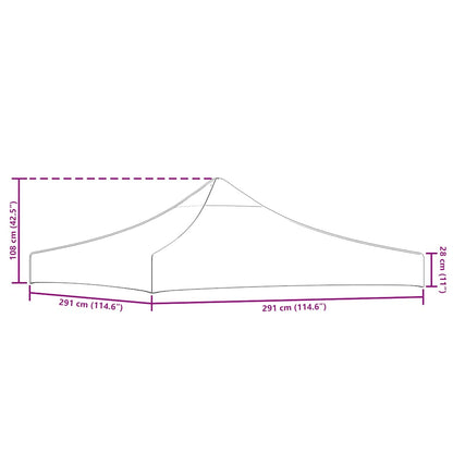 Party Tent Roof 3x3 m 270 g/m² Anthracite