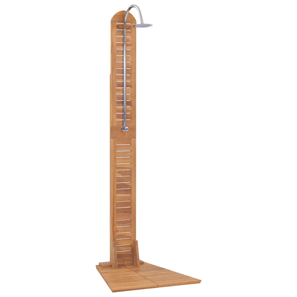 vidaXL Garden Shower Solid Teak 70x75x204 cm 2