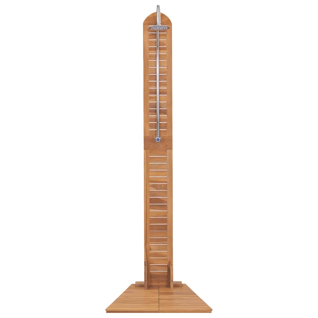 vidaXL Garden Shower Solid Teak 70x75x204 cm 4