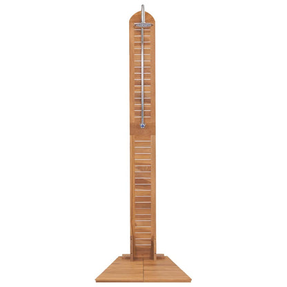 vidaXL Garden Shower Solid Teak 70x75x204 cm 4