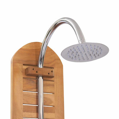 vidaXL Garden Shower Solid Teak 70x75x204 cm 6