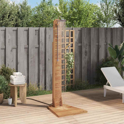 vidaXL Garden Shower Solid Teak 70x75x204 cm 1