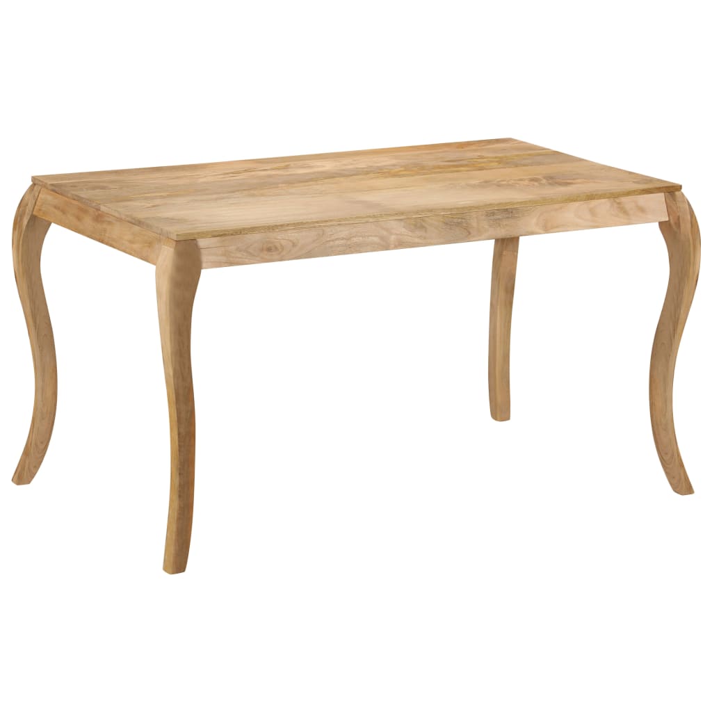 247114 vidaXL Dining Table 135x75x76 cm Solid Mango Wood 1