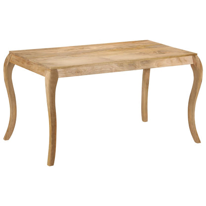 247114 vidaXL Dining Table 135x75x76 cm Solid Mango Wood 1