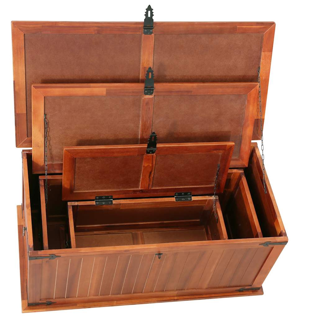 vidaXL Storage Chests 3 pcs Solid Acacia Wood 4