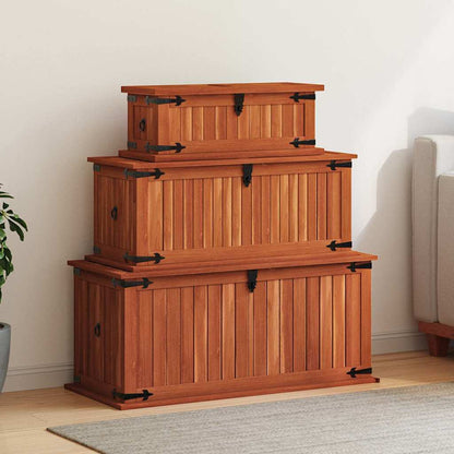 vidaXL Storage Chests 3 pcs Solid Acacia Wood 1