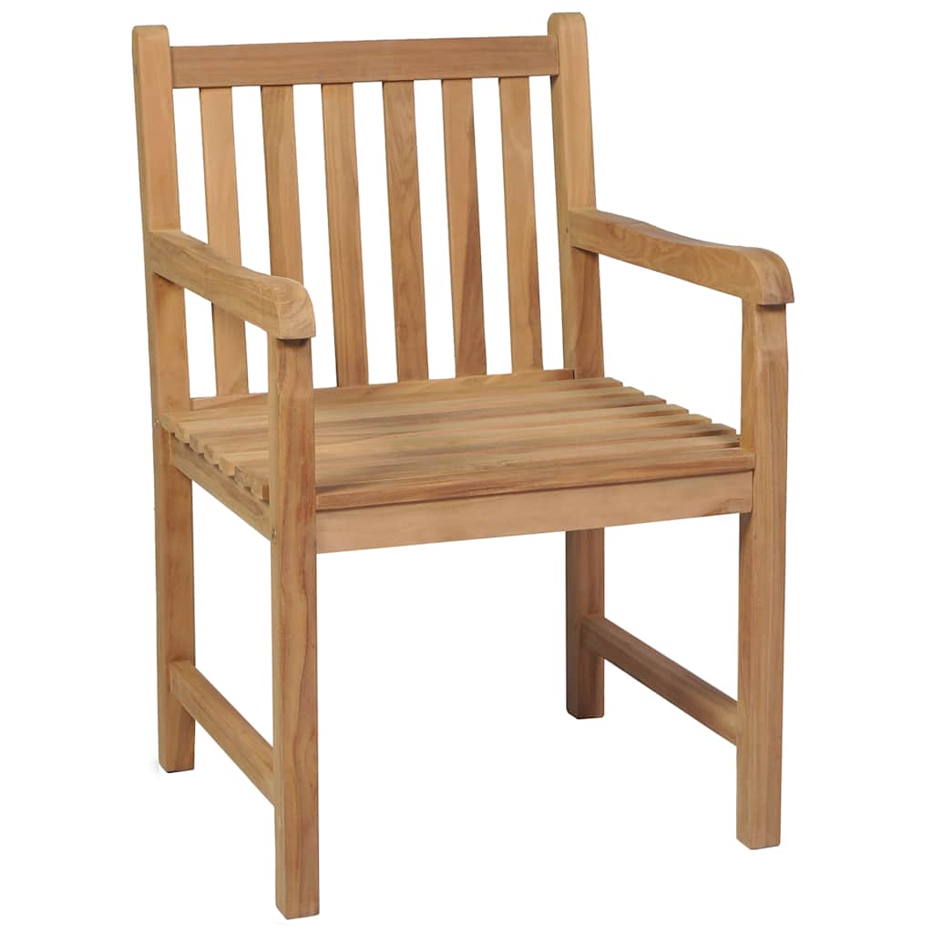 3 Piece Garden Dining Set Solid Wood Teak 80 cm table length 4x armchair + table