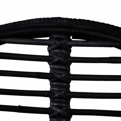 vidaXL Dining Chairs 6 pcs Black Natural Rattan 4
