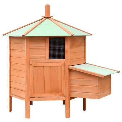 vidaXL Chicken Coop | Brown and green 2