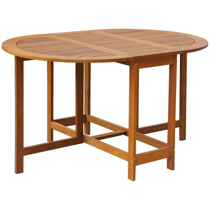 45594 vidaXL 5 Piece Folding Outdoor Dining Set Solid Acacia Wood 3