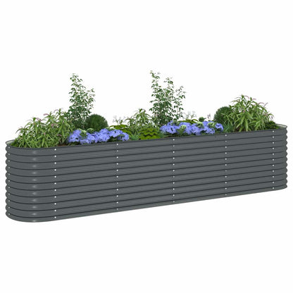 vidaXL Garden Raised Bed | Grey | Galvanised Steel | 400x80x81 cm 4