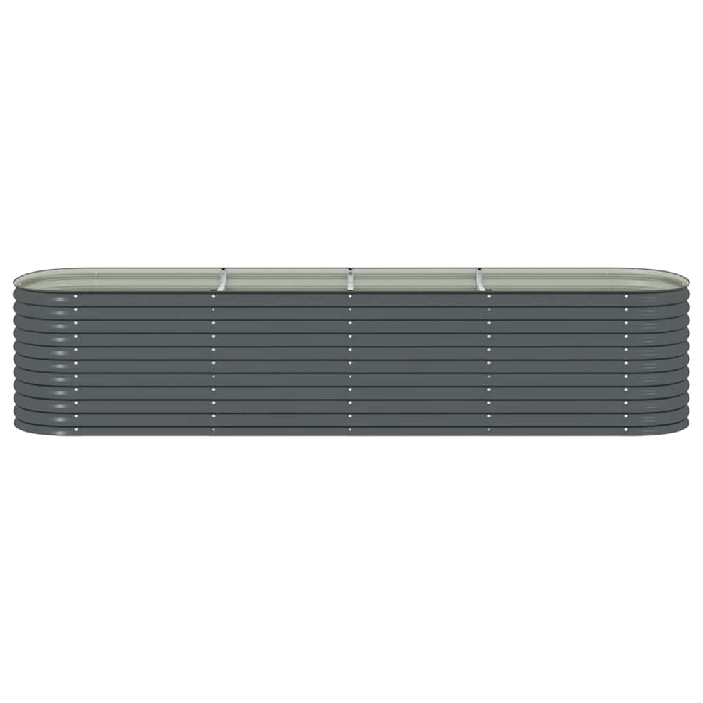 vidaXL Garden Raised Bed | Grey | Galvanised Steel | 400x80x81 cm 5