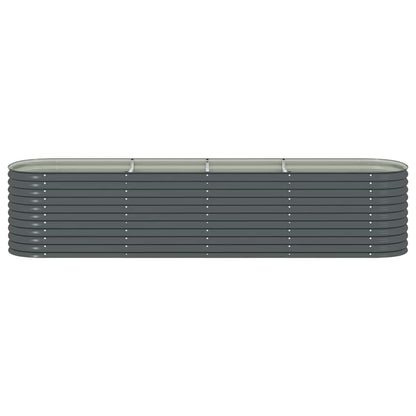 vidaXL Garden Raised Bed | Grey | Galvanised Steel | 400x80x81 cm 5