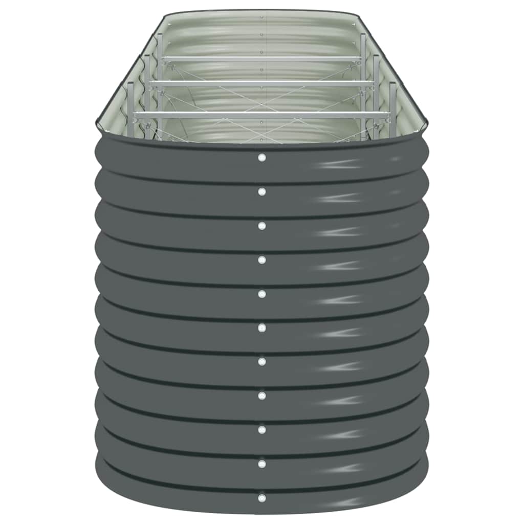 vidaXL Garden Raised Bed | Grey | Galvanised Steel | 400x80x81 cm 6