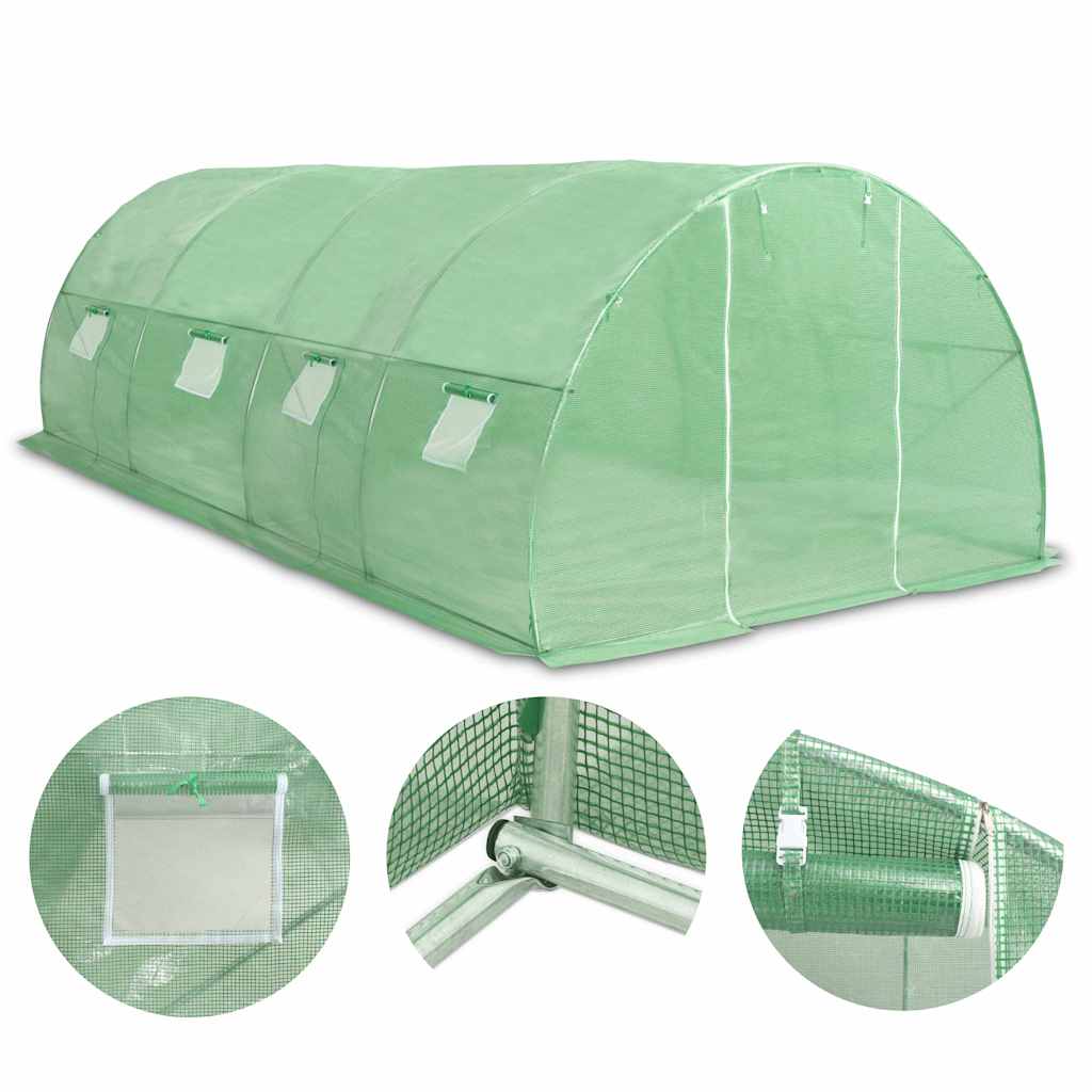 45536 vidaXL Greenhouse 18m² 600x300x200 cm 2