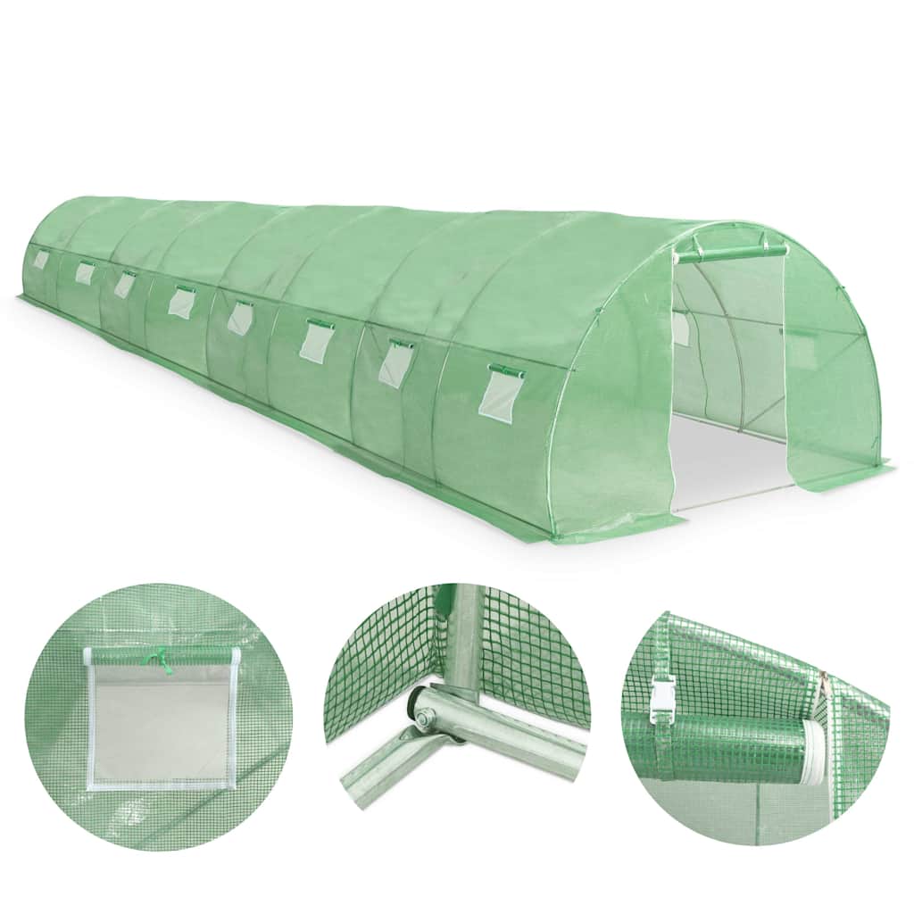 vidaXL Greenhouse | Green | Polyethylene mesh fabric | Large 2