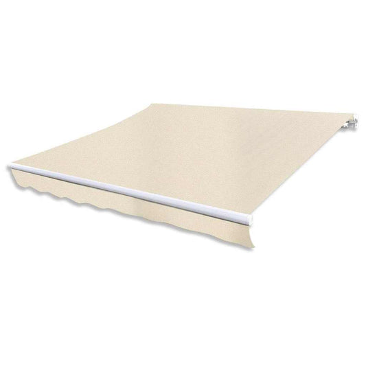 275555 vidaXL Folding Awning Manual Operated 300 cm Cream（143027+143036) 1