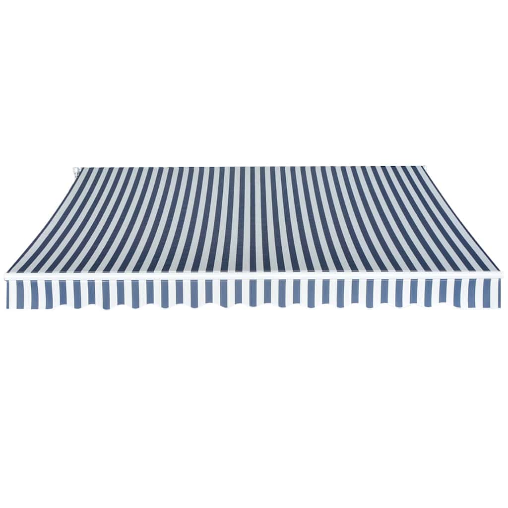 vidaXL Folding Awning Manual Operated 350 cm Blue/White 2