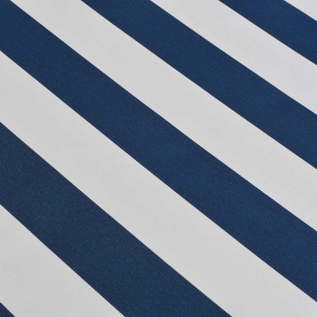 vidaXL Folding Awning Manual Operated 350 cm Blue/White 5
