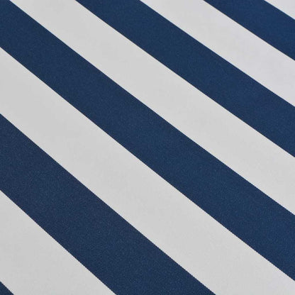vidaXL Folding Awning Manual Operated 350 cm Blue/White 5