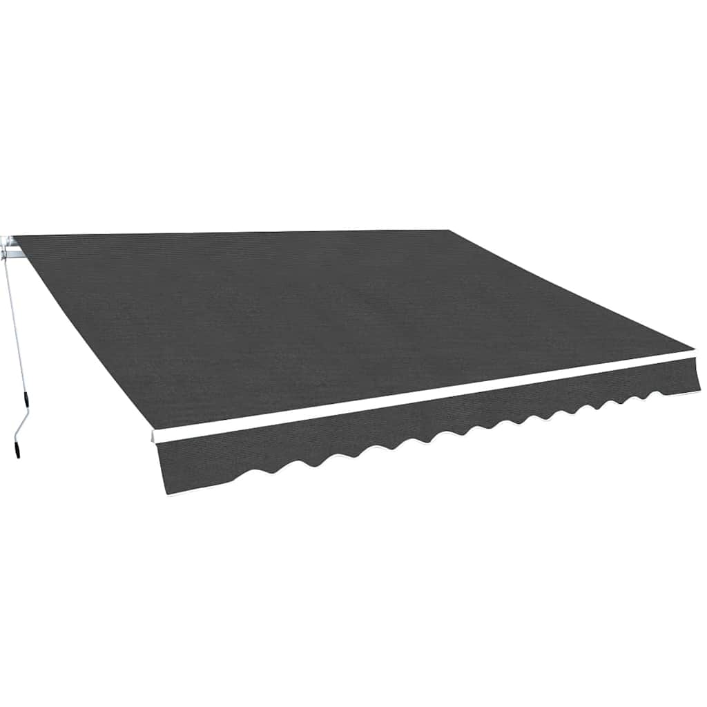 vidaXL Folding Awning Manual Operated 350 cm Anthracite 1