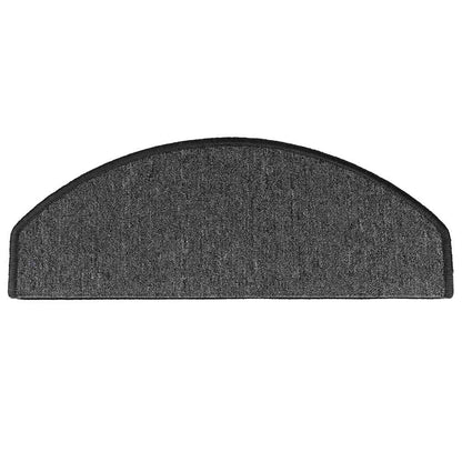 Stair Mats 65x24x4 cm Half Round Large 15 pcs Anthracite