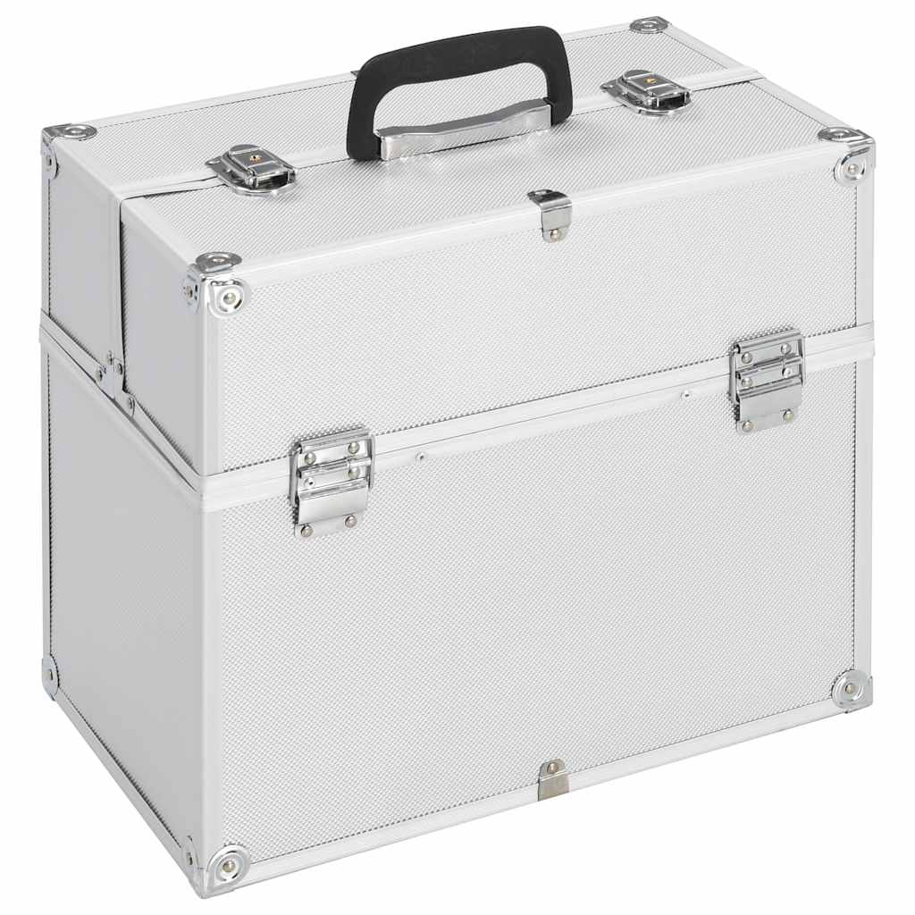 Make-up Case 38x23x34 cm Aluminium Silver