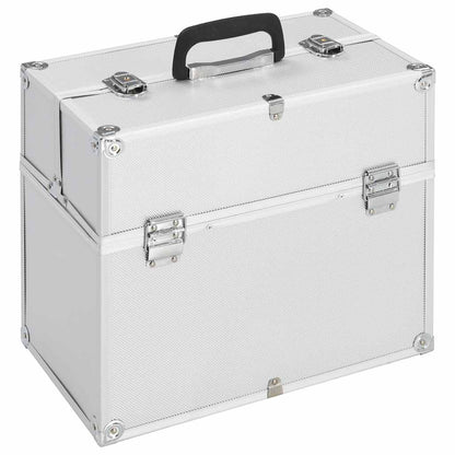 Make-up Case 38x23x34 cm Aluminium Silver