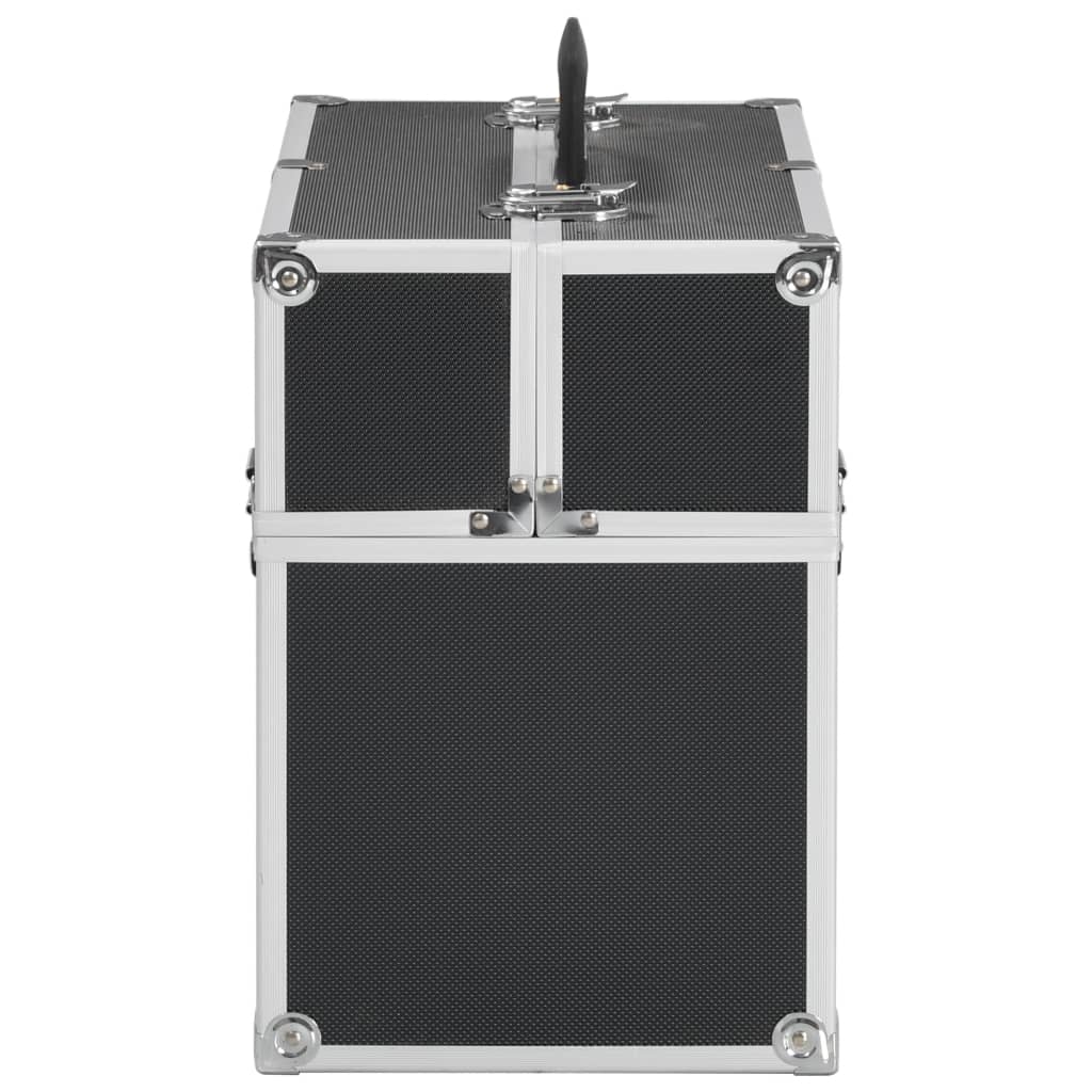 Make-up Case 38x23x34 cm Aluminium Black