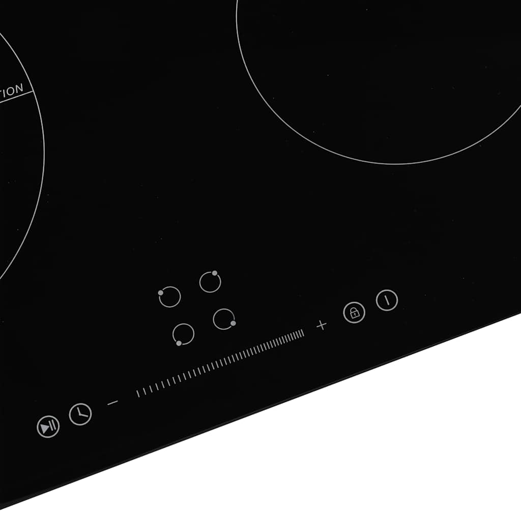 Induction Hob with 4 Burners Touch Control Glass 59 cm