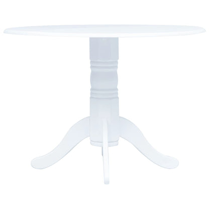 vidaXL Dining Table | white | solid rubber wood frame, MDF top | Medium 1