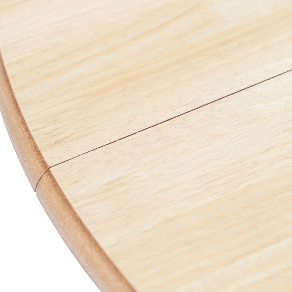 247354 vidaXL Dining Table White and Brown 106 cm Solid Rubber Wood 3