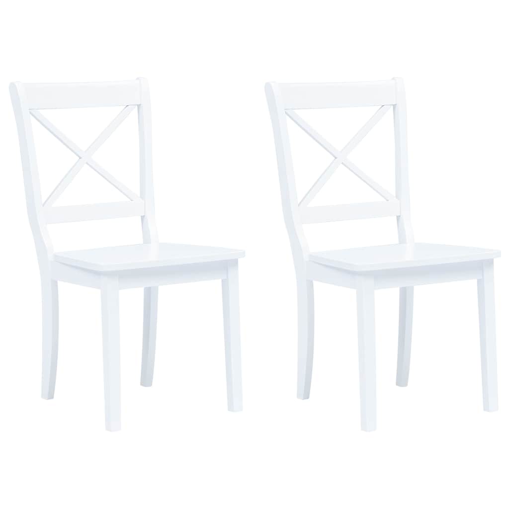 vidaXL Dining Chairs Solid Rubber Wood