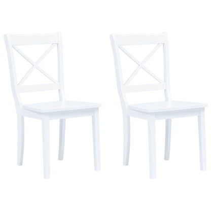 vidaXL Dining Chairs Solid Rubber Wood