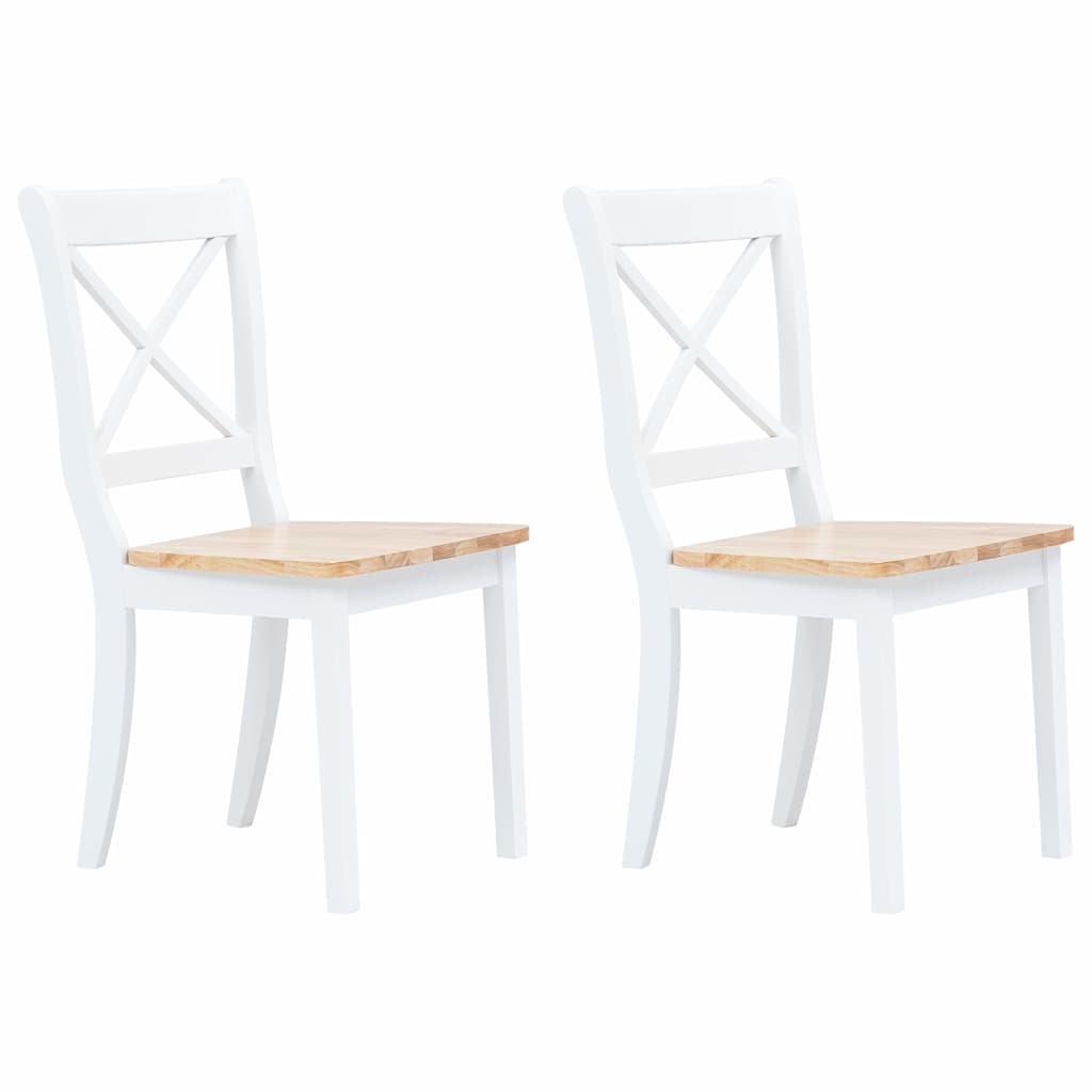 vidaXL Dining Chairs Solid Rubber Wood