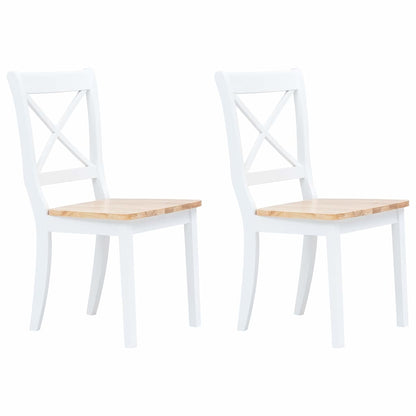 vidaXL Dining Chairs Solid Rubber Wood