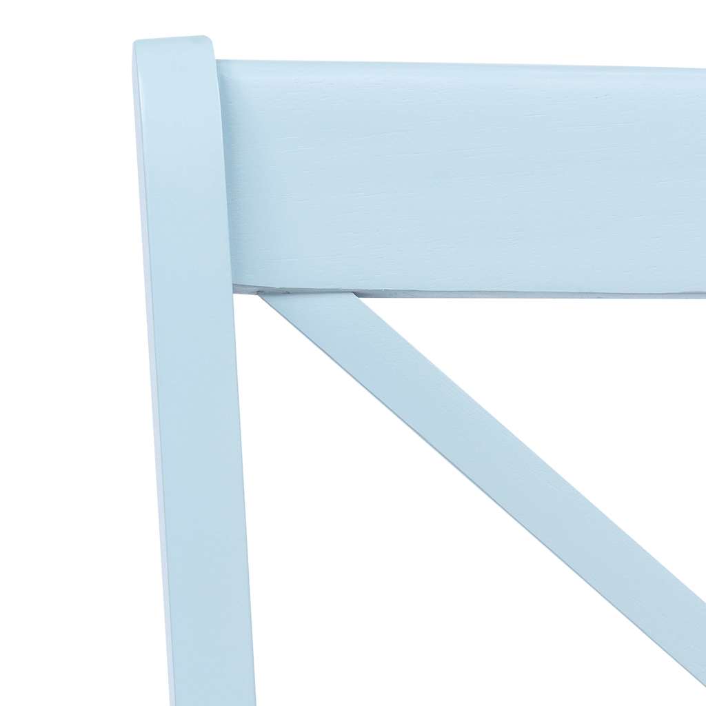 vidaXL Dining Chair | Set of 4 | Grey and natural | Solid rubber wood | Standard 5